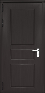 Однопольная дверь ДМП-1 с фрезерованным МДФ (ручки «хром»)