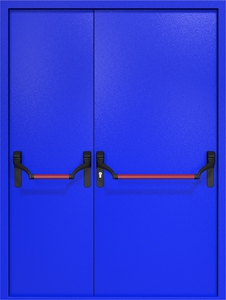 Полуторная дверь ДМП-2 Антипаника (ручки «хром»)