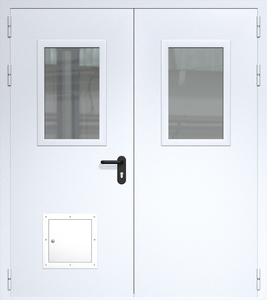 Двупольная дверь ДМП-2(О) (600х400) со стыковочным узлом