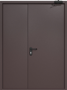 Полуторная дверь ДМП-2 с рисунком и доводчиком