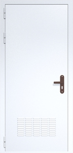 Однопольная глухая дверь ДС-1 с вентиляционной решеткой