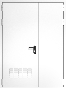 Полуторная дверь ДМП-2 с вентиляционной решеткой