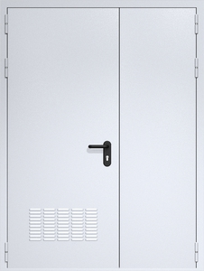 Полуторная дверь ДМП-2 с вентиляционной решеткой