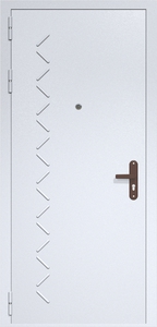 Однопольная глухая дверь ДС-1 с рисунком и глазком