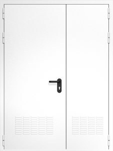 Полуторная дверь ДМП-2 с вентиляционными решетками