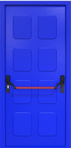Однопольная дверь ДМП-1 Антипаника со штамповкой (ручки «хром»)