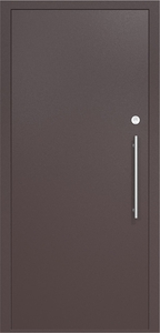 Однопольная глухая дверь ДС-1 с офисной ручкой и скрытыми петлями