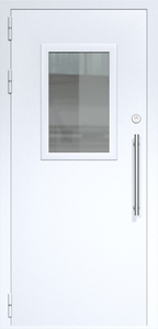 Однопольная дверь ДС-1(О) со стеклопакетом (600х400) и офисной ручкой