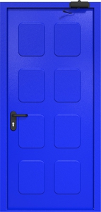 Однопольная дверь ДМП-1 со штамповкой и доводчиком