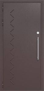 Однопольная глухая дверь ДС-1 с рисунком и офисной ручкой