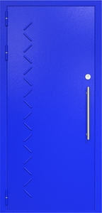 Однопольная глухая дверь ДС-1 с рисунком и офисной ручкой