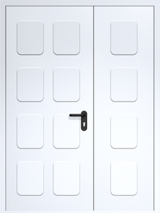 Полуторная дверь ДМП-2 со штамповкой и скрытыми петлями