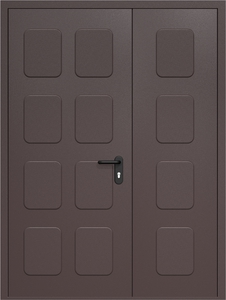 Полуторная дверь ДМП-2 со штамповкой и скрытыми петлями