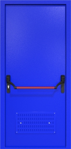 Однопольная дверь ДМП-1 Антипаника с вентиляционной решеткой