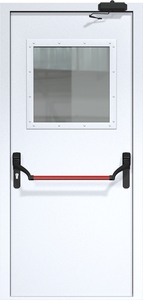 Однопольная дверь ДМП-1(О) (500х500) Антипаника с доводчиком