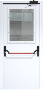 Однопольная дверь ДМП-1(О) (700х500) Антипаника с доводчиком