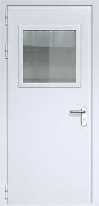 Однопольная дверь ДМП-1(О) (500х500) (ручки «хром»)