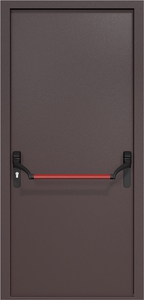 Однопольная дверь ДМП-1 Антипаника (ручки «хром»)