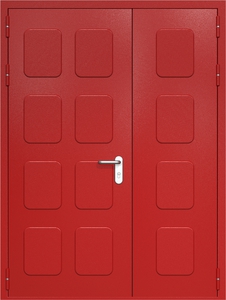 Полуторная дверь ДМП-2 со штамповкой (ручки «хром»)