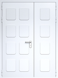 Полуторная дверь ДМП-2 со штамповкой (ручки «хром»)