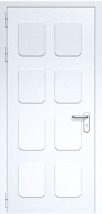 Однопольная дверь ДМП-1 со штамповкой (ручки «хром»)