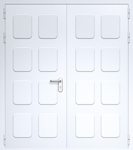 Двупольная дверь ДМП-2 со штамповкой (ручки «хром»)