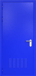 Однопольная дверь ДМП-1 с вентиляционной решеткой (ручки «хром»)