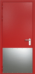 Однопольная дверь ДМП-1 с отбойником (ручки «хром»)