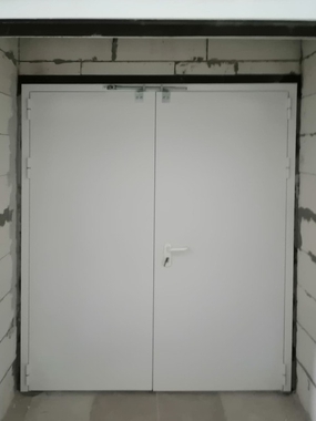 Белая распашная дверь