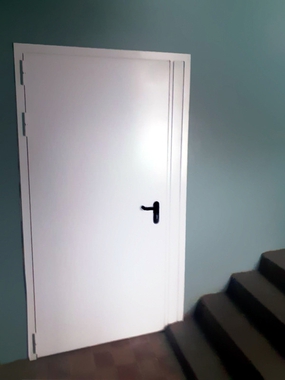 Дверь с боковой вставкой, вид снаружи (ул.Беломорская, 36)