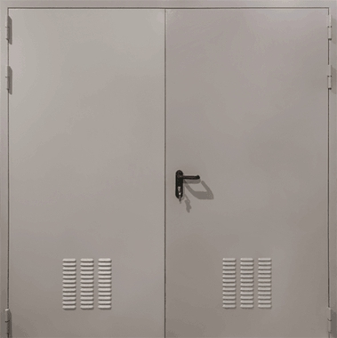 Двупольная дверь с вентрешеткой