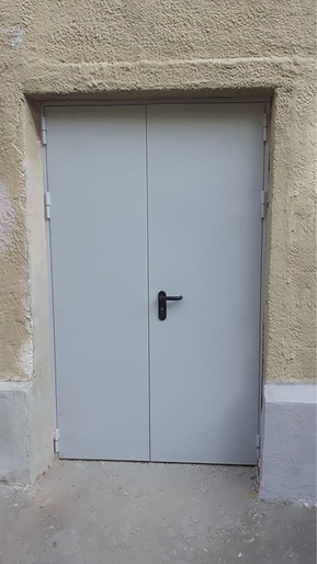 Двустворчатая дверь, вид с улицы (школа №1284)