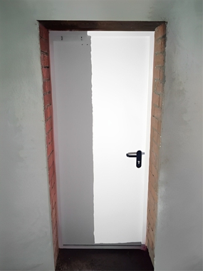 Однопольная дверь, вид из помещения (Люберцы)