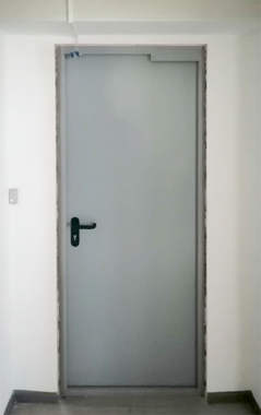 Однопольная дверь в офисе, вид изнутри (г. Зеленоград)