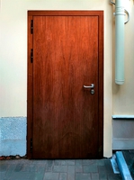 Огнестойкая дверь с отделкой МДФ (консульство, ул. Гончарная, 14)