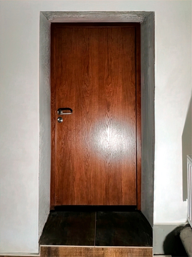Огнестойкая дверь с отделкой МДФ (консульство, ул. Гончарная, 14)